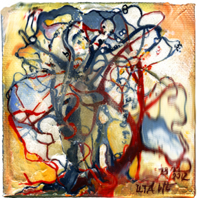 Verwurzelt,2016, 100 x 100 cm, VG-BK-Urh 936702
